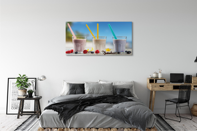 Quadro su tela Cannucce colorate cocktail in vetro