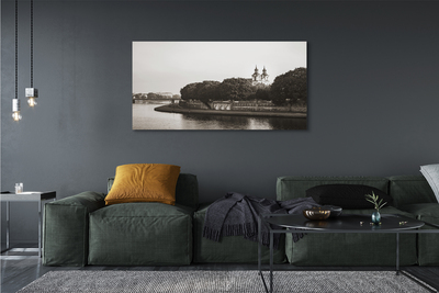 Foto quadro su tela Ponte del fiume di Cracovia