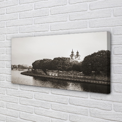 Foto quadro su tela Ponte del fiume di Cracovia