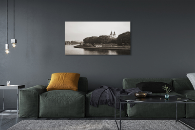 Foto quadro su tela Ponte del fiume di Cracovia