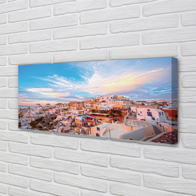 Quadro su tela Grecia Panorama City Sunset