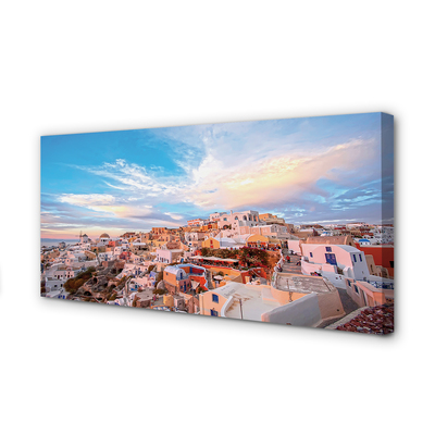 Quadro su tela Grecia Panorama City Sunset