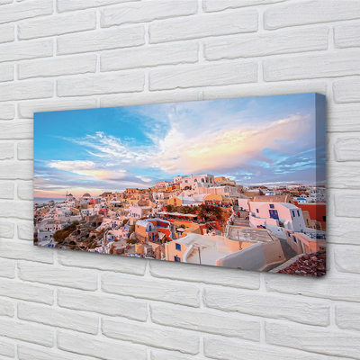 Quadro su tela Grecia Panorama City Sunset