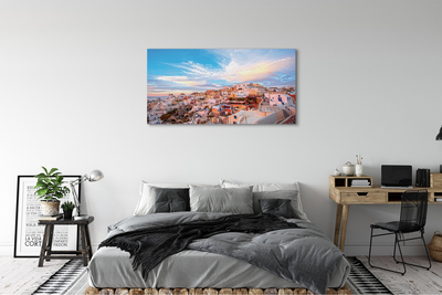 Quadro su tela Grecia Panorama City Sunset