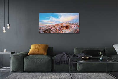 Quadro su tela Grecia Panorama City Sunset