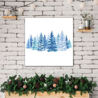 Quadro su tela Alberi di Natale Neve Inverno
