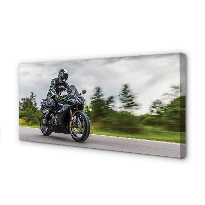 Quadro su tela Motorcycle Sky Cloud Road