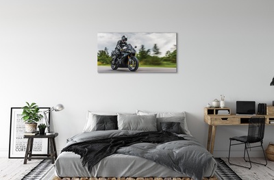 Quadro su tela Motorcycle Sky Cloud Road