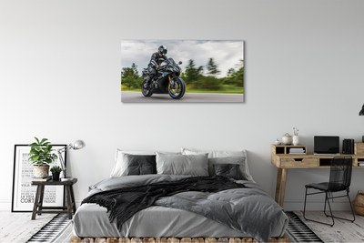 Quadro su tela Motorcycle Sky Cloud Road