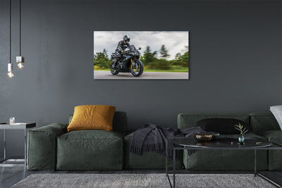 Quadro su tela Motorcycle Sky Cloud Road