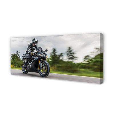 Quadro su tela Motorcycle Sky Cloud Road