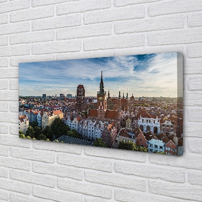 Quadro su tela Chiesa panorama di Darńsk