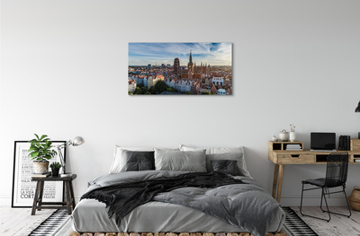 Quadro su tela Chiesa panorama di Darńsk