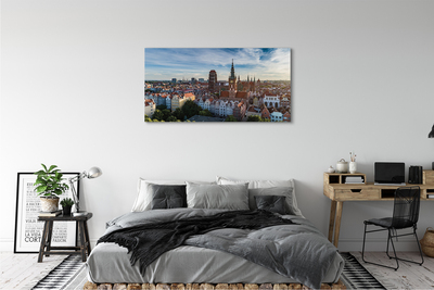 Quadro su tela Chiesa panorama di Darńsk