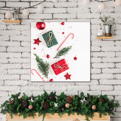 Stampa quadro su tela Regalo Dolci Palle di Natale