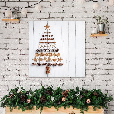 Quadro su tela Ornamenti dell'albero di Natale del pan di zenzero di Natale