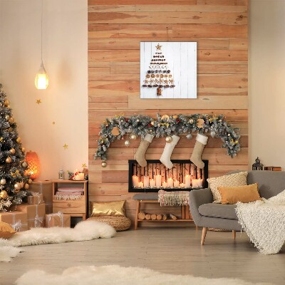Quadro su tela Ornamenti dell'albero di Natale del pan di zenzero di Natale