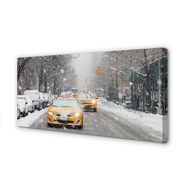 Quadro su tela Auto invernali Snow City