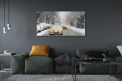 Quadro su tela Auto invernali Snow City