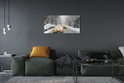 Quadro su tela Auto invernali Snow City