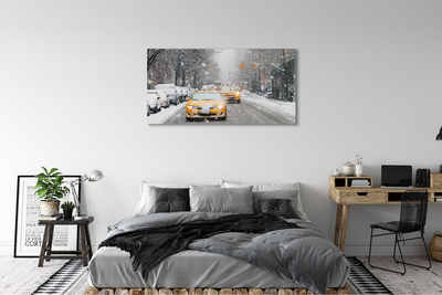 Quadro su tela Auto invernali Snow City