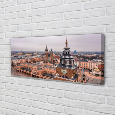 Quadro su tela Chiese invernali panorama di Cracovia