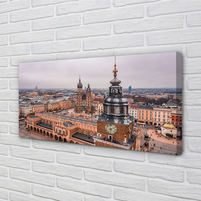 Quadro su tela Chiese invernali panorama di Cracovia