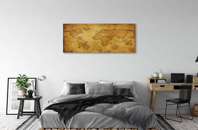 Quadro su tela Vecchia mappa dei bordi bruciati