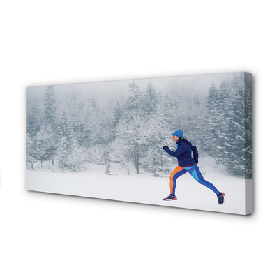 Quadro su tela Forest Winter Snow Man