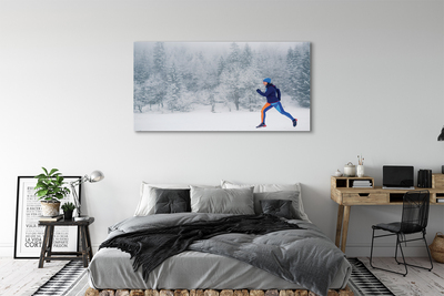 Quadro su tela Forest Winter Snow Man