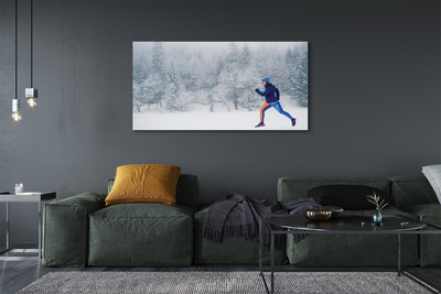 Quadro su tela Forest Winter Snow Man