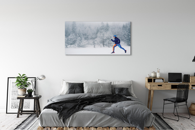 Quadro su tela Forest Winter Snow Man