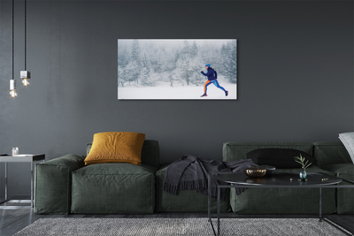 Quadro su tela Forest Winter Snow Man