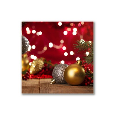 Quadro su tela Albero di Natale Ornamenti di palline di Natale