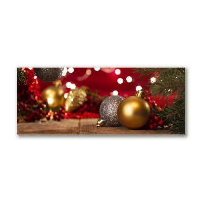 Quadro su tela Albero di Natale Ornamenti di palline di Natale