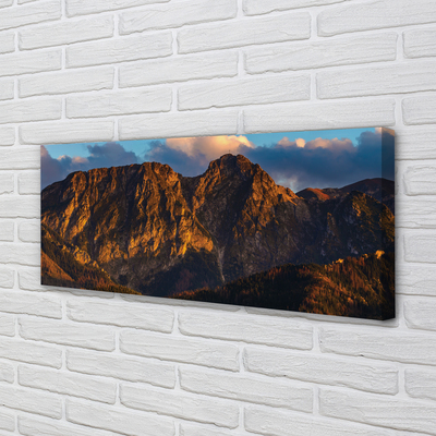 Quadro su tela Montagne Sunset