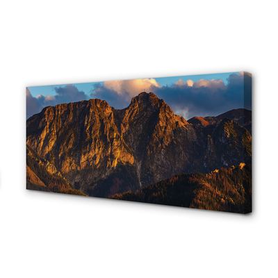 Quadro su tela Montagne Sunset