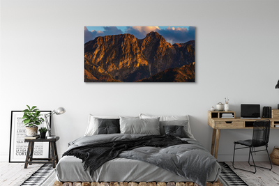 Quadro su tela Montagne Sunset