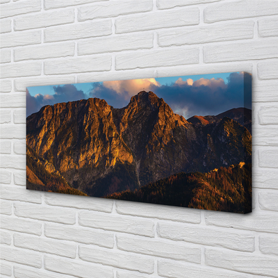 Quadro su tela Montagne Sunset