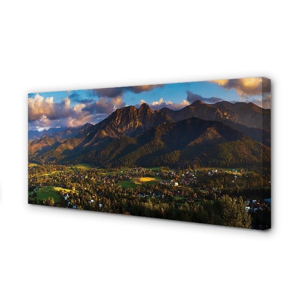 Quadro su tela Montagne Sunset