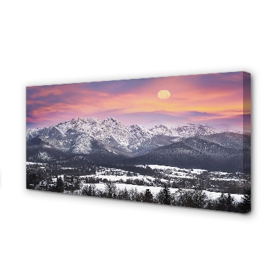 Quadro su tela Montagne Snow invernale