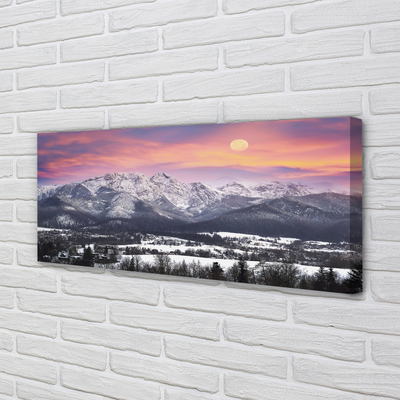 Quadro su tela Montagne Snow invernale