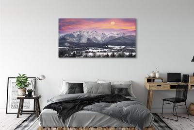 Quadro su tela Montagne Snow invernale