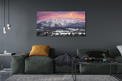 Quadro su tela Montagne Snow invernale