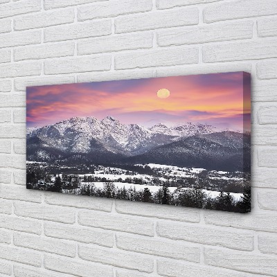 Quadro su tela Montagne Snow invernale