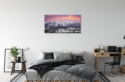 Quadro su tela Montagne Snow invernale