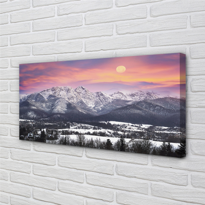 Quadro su tela Montagne Snow invernale