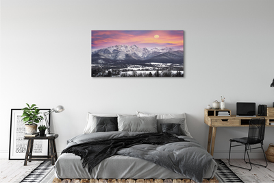 Quadro su tela Montagne Snow invernale