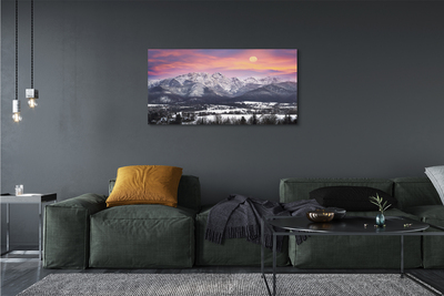 Quadro su tela Montagne Snow invernale