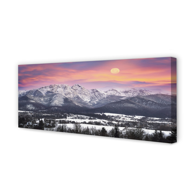 Quadro su tela Montagne Snow invernale